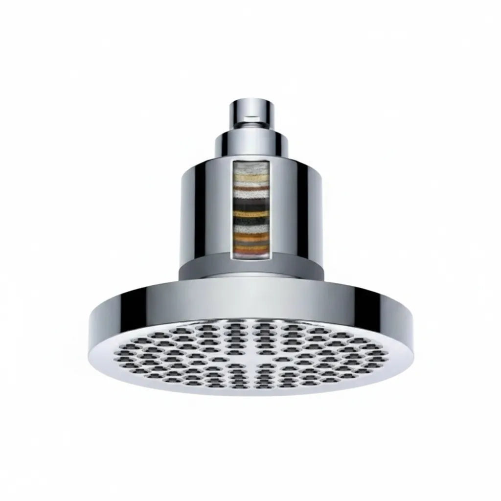 Rain Shower Head Chrome Shower Head Stainless Steel Bath Shower Head High Pressure High Flow Round